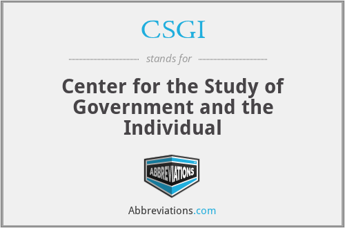 CSGI - Center for the Study of Government and the Individual