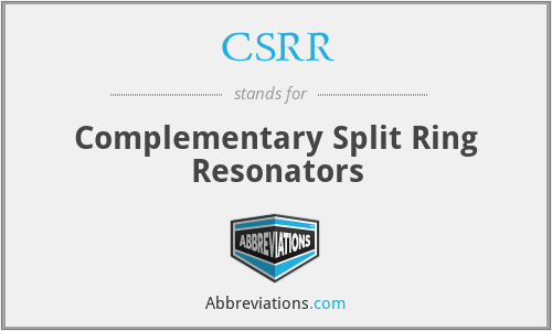CSRR - Complementary Split Ring Resonators