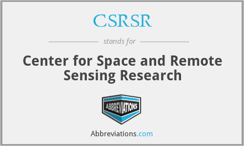 CSRSR - Center for Space and Remote Sensing Research