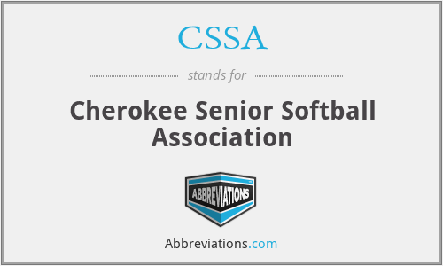 CSSA - Cherokee Senior Softball Association