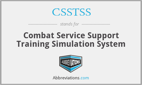 CSSTSS - Combat Service Support Training Simulation System