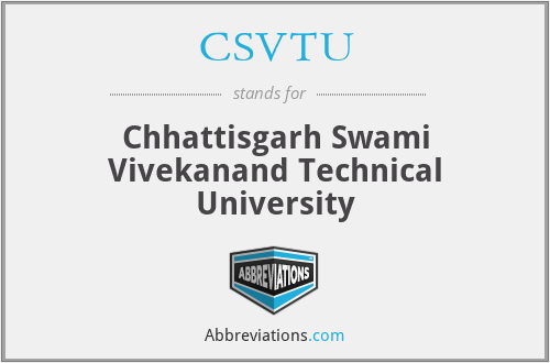 CSVTU - Chhattisgarh Swami Vivekanand Technical University