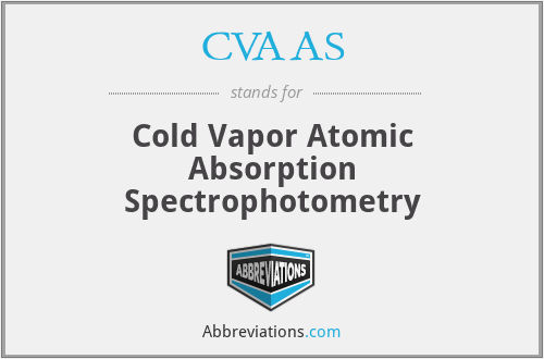 CVAAS - Cold Vapor Atomic Absorption Spectrophotometry