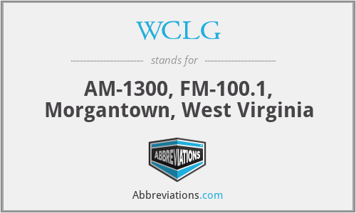 WCLG - AM-1300, FM-100.1, Morgantown, West Virginia