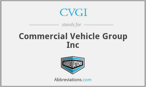 CVGI - Commercial Vehicle Group Inc