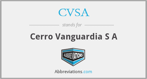 CVSA - Cerro Vanguardia S A