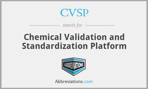 CVSP - Chemical Validation and Standardization Platform