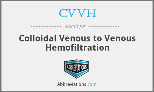 CVVH - Colloidal Venous to Venous Hemofiltration