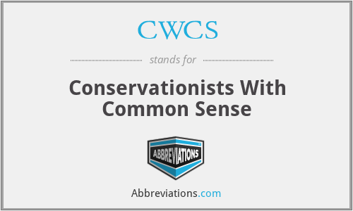 CWCS - Conservationists With Common Sense