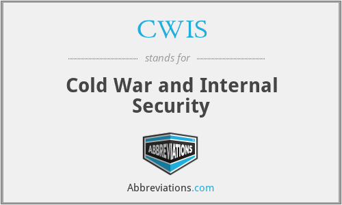 CWIS - Cold War and Internal Security