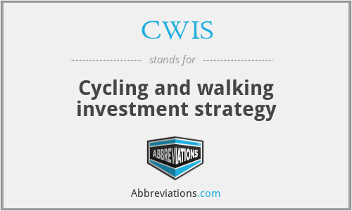 CWIS - Cycling and walking investment strategy