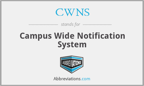CWNS - Campus Wide Notification System