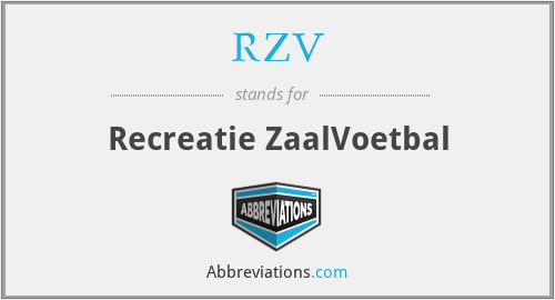 RZV - Recreatie ZaalVoetbal