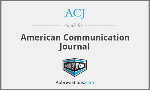 ACJ - American Communication Journal