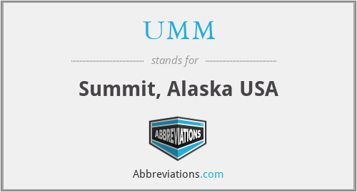 UMM - Summit, Alaska USA