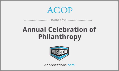 ACOP - Annual Celebration of Philanthropy