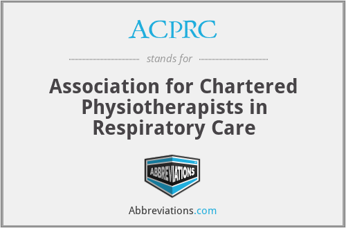 ACPRC - Association for Chartered Physiotherapists in Respiratory Care