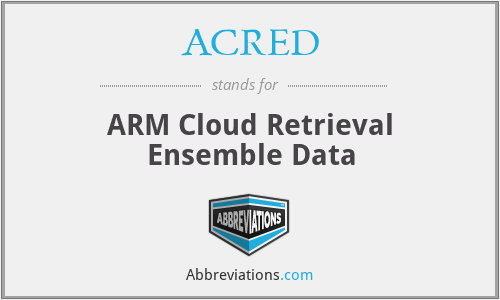 ACRED - ARM Cloud Retrieval Ensemble Data