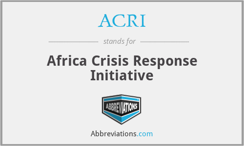 ACRI - Africa Crisis Response Initiative