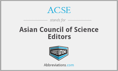 ACSE - Asian Council of Science Editors