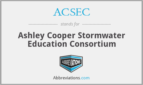 ACSEC - Ashley Cooper Stormwater Education Consortium
