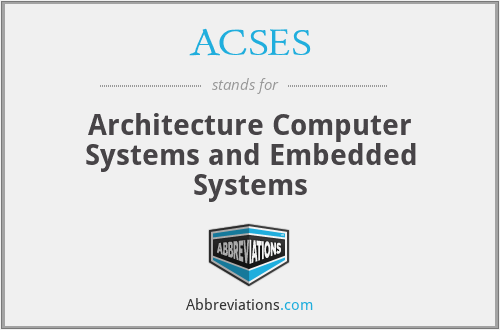 ACSES - Architecture Computer Systems and Embedded Systems