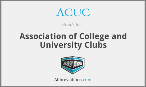 ACUC - Association of College and University Clubs