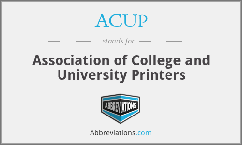 ACUP - Association of College and University Printers