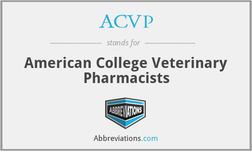 ACVP - American College Veterinary Pharmacists