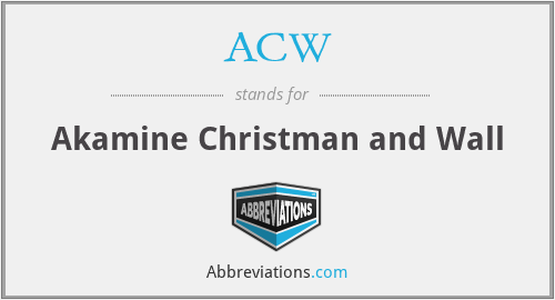 ACW - Akamine Christman and Wall