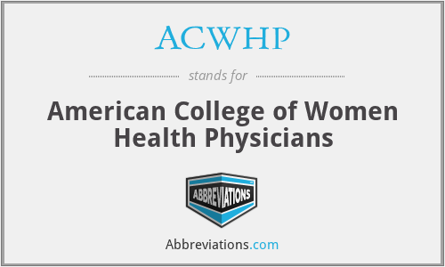 ACWHP - American College of Women Health Physicians