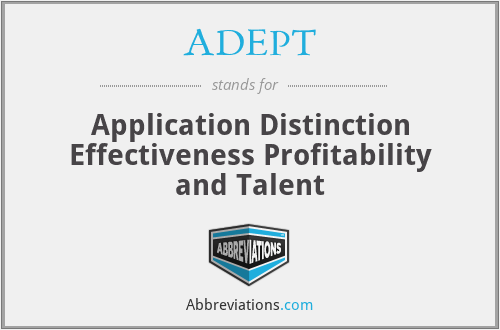 ADEPT - Application Distinction Effectiveness Profitability and Talent