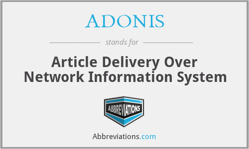 ADONIS - Article Delivery Over Network Information System