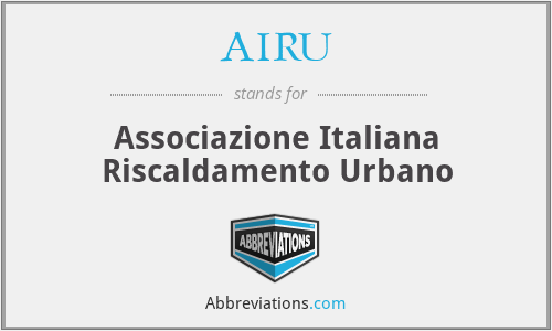 AIRU - Associazione Italiana Riscaldamento Urbano