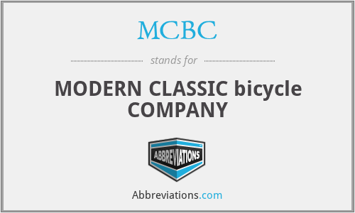 MCBC - MODERN CLASSIC bicycle COMPANY