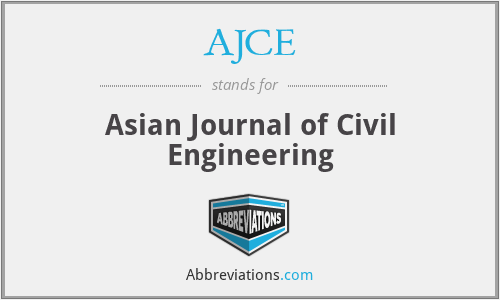 AJCE - Asian Journal of Civil Engineering