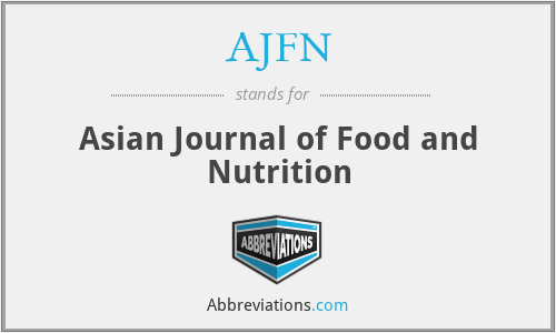AJFN - Asian Journal of Food and Nutrition