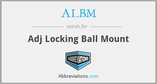 ALBM - Adj Locking Ball Mount