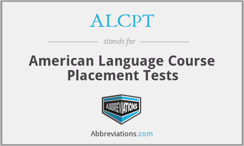 ALCPT - American Language Course Placement Tests