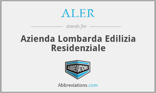 ALER - Azienda Lombarda Edilizia Residenziale