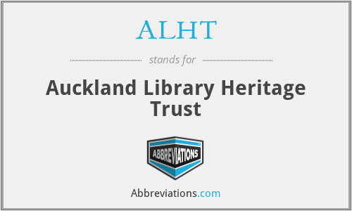 ALHT - Auckland Library Heritage Trust