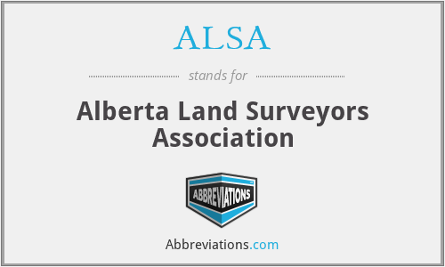 ALSA - Alberta Land Surveyors Association