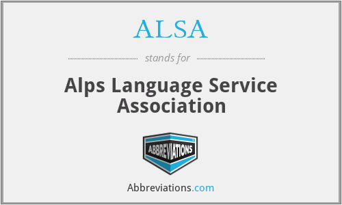 ALSA - Alps Language Service Association