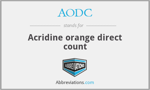 AODC - Acridine orange direct count