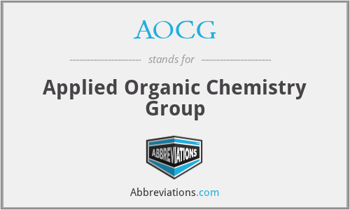 AOCG - Applied Organic Chemistry Group