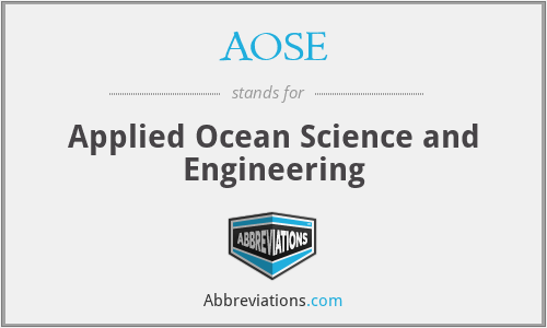 AOSE - Applied Ocean Science and Engineering