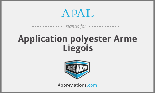 APAL - Application polyester Arme Liegois