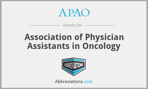 APAO - Association of Physician Assistants in Oncology