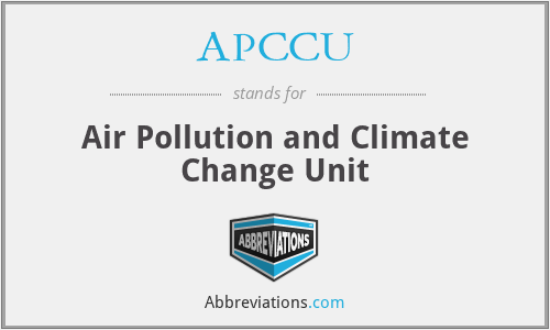 APCCU - Air Pollution and Climate Change Unit