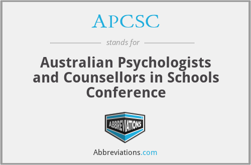 APCSC - Australian Psychologists and Counsellors in Schools Conference
